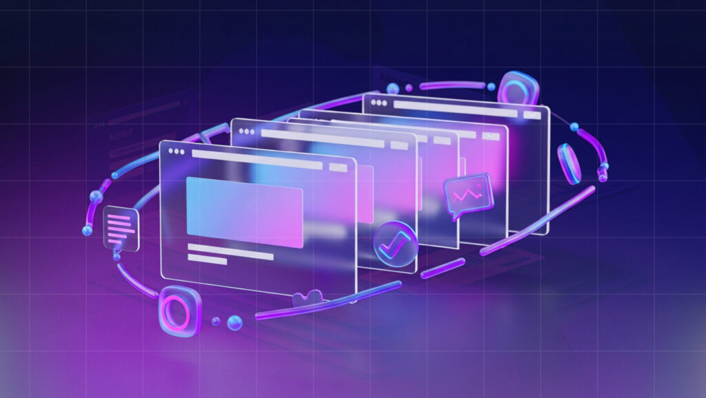 Example of immersive 3D spatial design in modern responsive website development