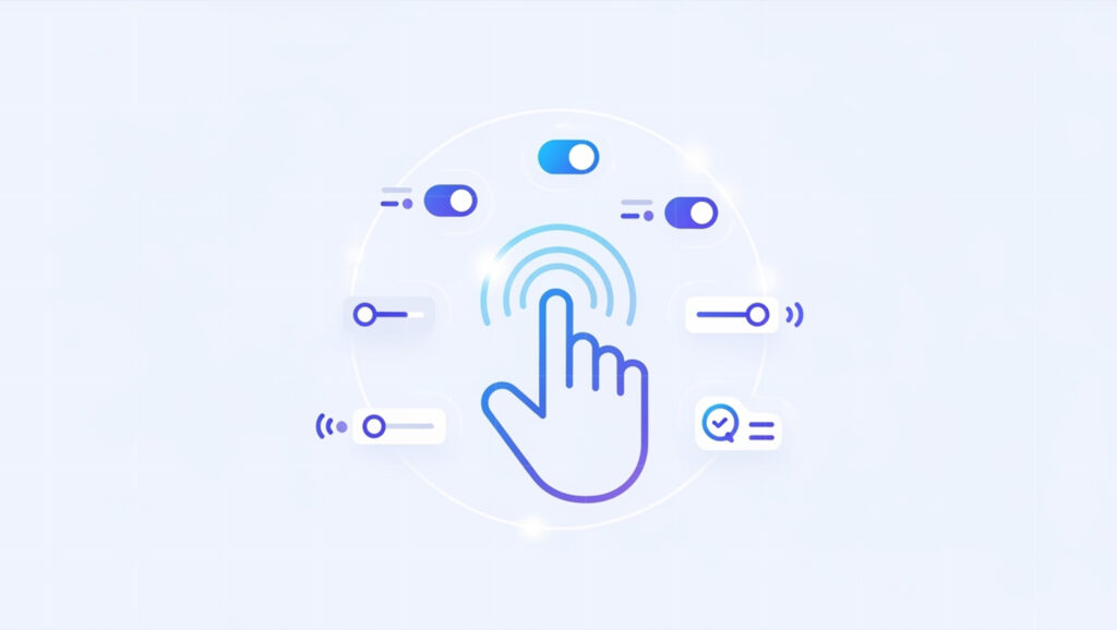 Diagram showing advanced microinteractions, a key UI/UX web design trend for engagement