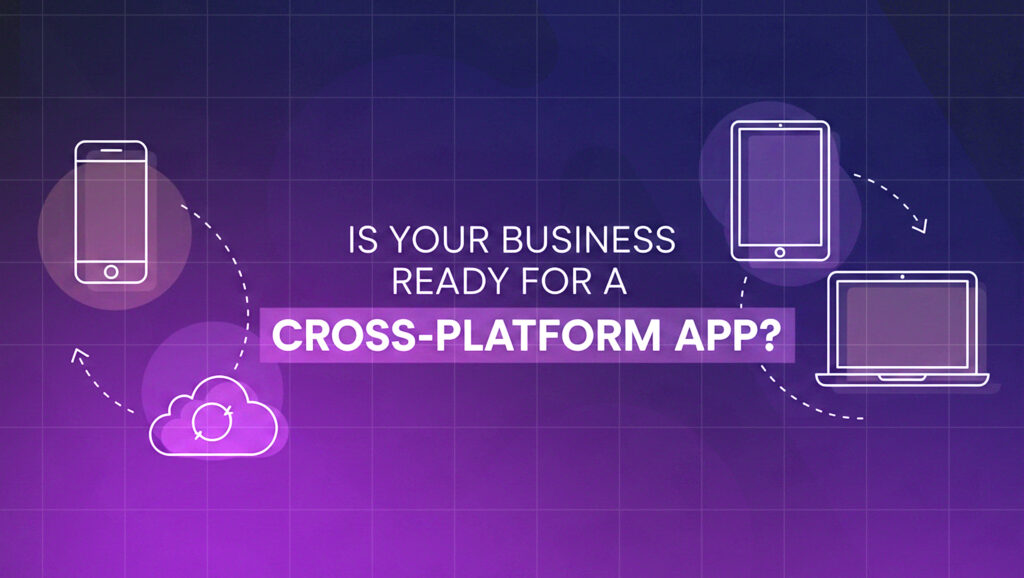 Checklist graphic titled ‘Is Your Business Ready for a Cross-Platform App?’ helping businesses assess readiness for cross-platform mobile app development.